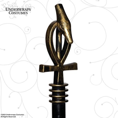 Underwraps Halloween Gold Egyptian Staff - Props Assume Assume ، Play Play ، Excesssories Cane ، Pharaoh Prop ، Party Argyptian Decorations ، Fake Cane in Saudi Arabia