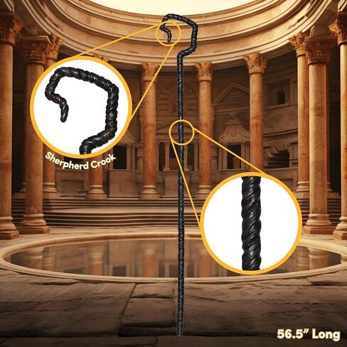 Underwraps Halloween Gold Egyptian Staff - Props Assume Assume ، Play Play ، Excesssories Cane ، Pharaoh Prop ، Party Argyptian Decorations ، Fake Cane in Saudi Arabia