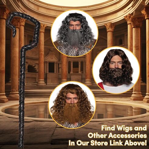Underwraps Halloween Gold Egyptian Staff - Props Assume Assume ، Play Play ، Excesssories Cane ، Pharaoh Prop ، Party Argyptian Decorations ، Fake Cane in Saudi Arabia