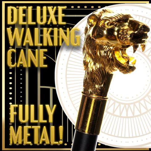 Underwraps Halloween Metal Walking Cane - قصب الأزياء الشاقة للرجال والنساء in Kuwait