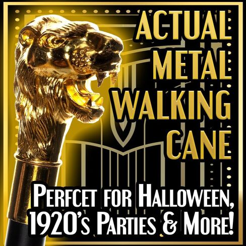 Underwraps Halloween Metal Walking Cane - قصب الأزياء الشاقة للرجال والنساء in Kuwait