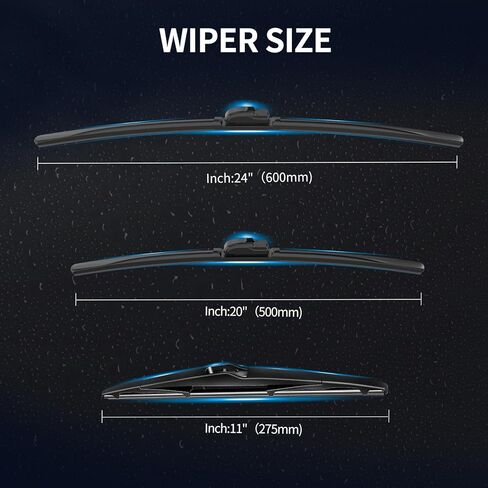 Replacement for Kia Niro 2017 2018 2019 2020 2021 2022 Front Wiper Blades-Windshield Wiper Blades Original Equipment Replacement - 26"/16" (Set of 2) U/J HOOK in Kuwait