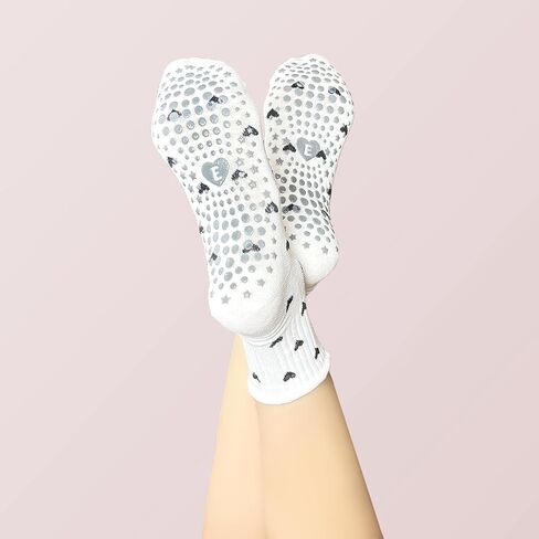 جوارب اليوغا اللطيفة للنساء ، جوارب طاقم الطاقم غير القبضة مع القوس القلبي ، الولايات المتحدة 5-9 in Kuwait