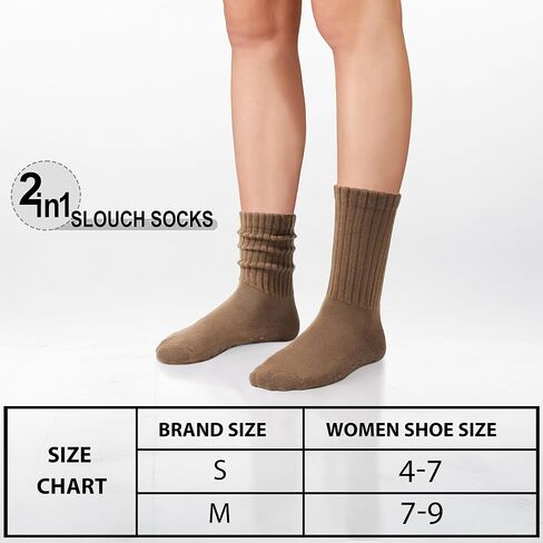 Pilates Socks for Women Mid Calf Slouch Yoga Socks with Non Slip Grippers for Barre Boot Sock 3 Pairs in Kuwait
