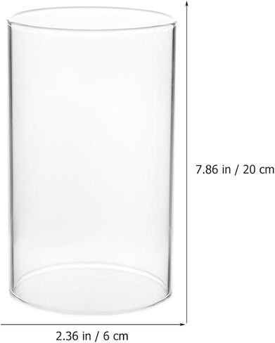 Glass Candle Holder Cover Windproof Cylinder Shade for Pillar Candles Sturdy Glass for Home Decor and Centerpieces in Saudi Arabia