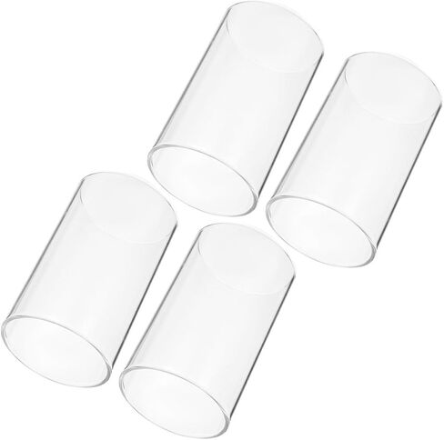 4pcs شمعة زجاجية شمعة الأسطوانة يغطي إعصار الزجاج حرفة لحاملي شموع مقاومة للرياح للديكور المنزلي والأحداث in Saudi Arabia