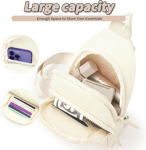 Birthday Gift for 5 6 7 8 9 10 11 12 13 14 15 16 Year Old Girls Fanny Pack Crossbody Bags for Women,Cute Trendy Stuff - Peach,E in Saudi Arabia