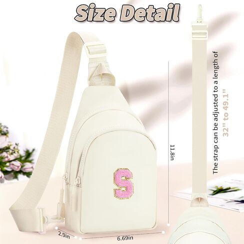 Birthday Gift for 5 6 7 8 9 10 11 12 13 14 15 16 Year Old Girls Fanny Pack Crossbody Bags for Women,Cute Trendy Stuff - Peach,E in Saudi Arabia