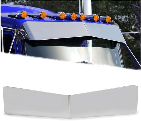 Drop Visor 13 "× 10" لـ Peterbilt 377 378 379 335 386 388 389 Flat Top & Ultra Cab ، 304 Sun Stains Steel Show in Kuwait
