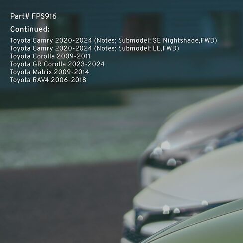 Rear Parking Brake Shoes OE Replacement for 2006-2024 Lexus/Nissan/Pontiac/Toyota (Camry,Corolla,GR Corolla,HS250h,Juke,LEAF,Matrix,RAV4,Rogue,Sentra,Vibe & More) - FPS916 in Kuwait