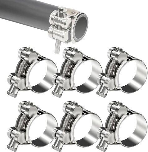 6pcs 23-25mm t-bolt خرطوم المشابك من الفولاذ المقاوم للصدأ خرطوم خراطيم الشقوق DD038-23-25 in Kuwait