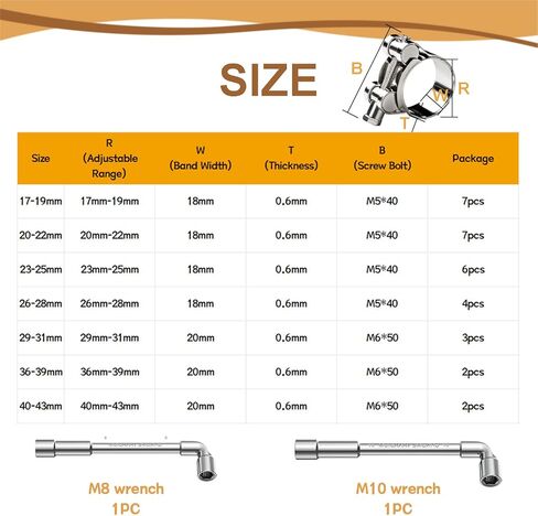6pcs 23-25mm t-bolt خرطوم المشابك من الفولاذ المقاوم للصدأ خرطوم خراطيم الشقوق DD038-23-25 in Kuwait