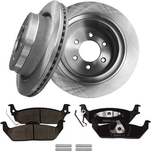 PM Auto Set of 6 Rear 348mm Brake Disc Rotors-Ceramic Brake Pad Kit Replacement For 2012 Ford F-150 in Saudi Arabia