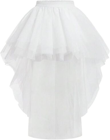 Shenhe Women's High Low Tulle Meesh Mesh Tutu Asymetrical Party Festival Maxi Skirt in Saudi Arabia