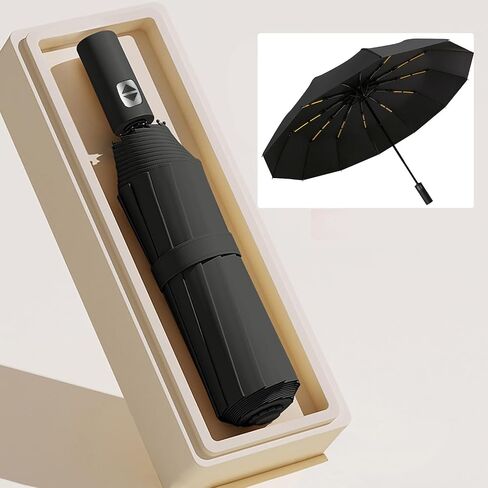 24 Ribs Reinforcement Windproof Travel Automatic Umbrella Portable & Compact Umbrella for Backpack, Wind Resistant Lightweight for Outdoor Enthusiasts in Saudi Arabia