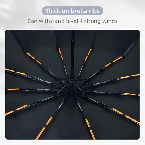 24 Ribs Reinforcement Windproof Travel Automatic Umbrella Portable & Compact Umbrella for Backpack, Wind Resistant Lightweight for Outdoor Enthusiasts in Saudi Arabia