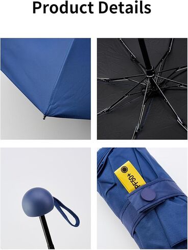 Compact Travel Umbrella - 7.5 in Folded, Lightweight Pocket Size with Case in Saudi Arabia