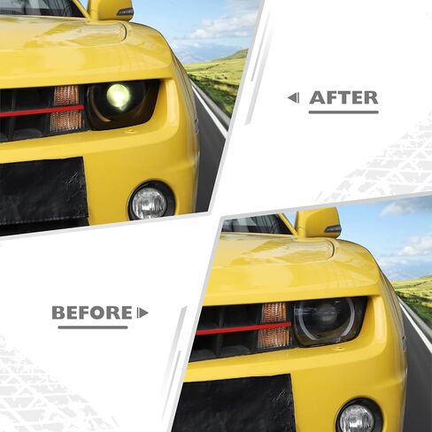 JeCar Smoked Headlight Cover Trim Guards for Chevrolet Chevy Camaro 2010-2015 in Saudi Arabia