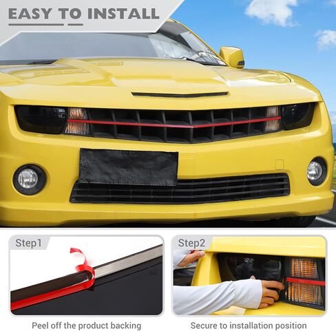 JeCar Smoked Headlight Cover Trim Guards for Chevrolet Chevy Camaro 2010-2015 in Saudi Arabia