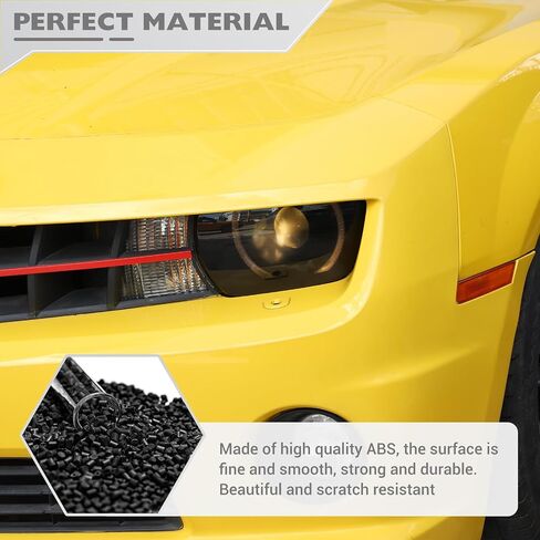JeCar Smoked Headlight Cover Trim Guards for Chevrolet Chevy Camaro 2010-2015 in Saudi Arabia