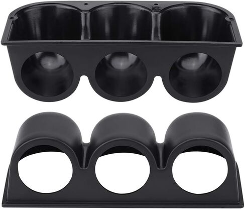 Aramox Universal Triple Gauge دوار دائرة دائرة دائرة دخول البوابة 52 مم 2 3 ثقب Triple Dash Gauge Console لسهولة المراقبة in Saudi Arabia
