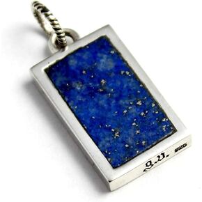 COSUMOSU lapis lazuli Memento Mori Jewelry 925 Sterling Silver Pendant Charm for Necklace for Men and Women, blue in Kuwait