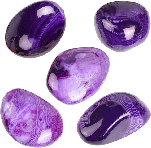 Irregular Purple Agate Crystal Palm Worry Stones for Relaxing Anxiety Stress, Polished Pocket Stone for Meditation Chakra Balancing in Saudi Arabia