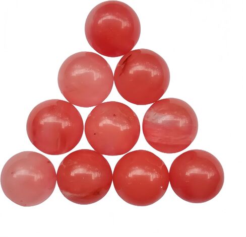 Natural Rose Quartz Crystal Sphere Ball Meditation Energy Stone,0.78 Inchs/Pcs Indoor Decorative Stones Feng Shui Ornament(10 Pcs) in Saudi Arabia