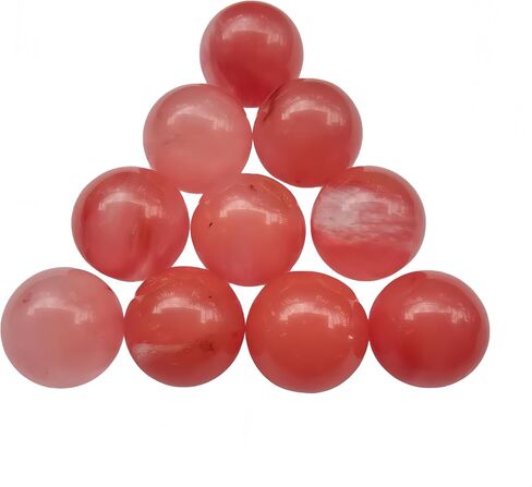 Natural Rose Quartz Crystal Sphere Ball Meditation Energy Stone,0.78 Inchs/Pcs Indoor Decorative Stones Feng Shui Ornament(10 Pcs) in Saudi Arabia