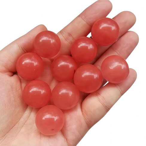 Natural Rose Quartz Crystal Sphere Ball Meditation Energy Stone,0.78 Inchs/Pcs Indoor Decorative Stones Feng Shui Ornament(10 Pcs) in Saudi Arabia