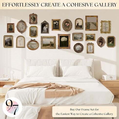 97 ديكور 4x6 إطار صورة عتيقة - إطار ذهبي عتيق 4x6 ، إطارات مزخرفة 4 × 6 مع عرض زجاجي لعرض الصور على الطاولة والجدار ، إطار الملصق الفيكتوري 4 × 6 عتيقة جدار in Kuwait