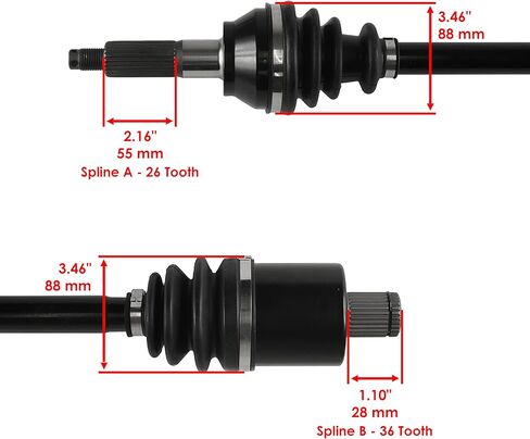 Caltric الخلفية الخلفية اليسرى أو اليمنى من محور مفصل السيرة الذاتية مع تحمل مع Polaris Sportsman 500 4x4 HO 2003-2005 / Sportsman 400 4x4 2003-2005 / Sportsman 600 4x4 2003-2005 in Kuwait