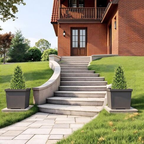 30" Cedar Topiary Trees Artificial Outdoor Set of 2 Pack, Large Realistic Faux Plants Outdoor, UV Resistant Fake Evergreen Cone Bushes & Shrubs for Front Porch Outside Planter Decor 2.5ft in Saudi Arabia