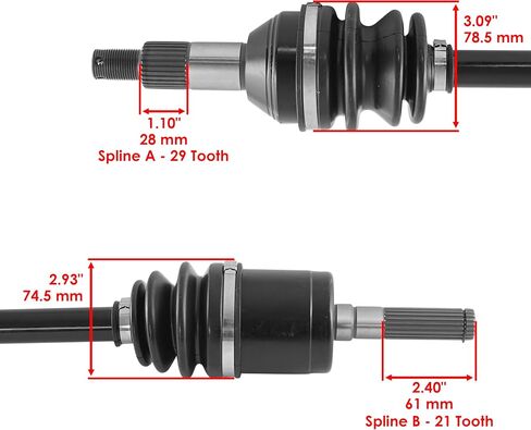 محور Caltric الأمامي اليسرى واليمين للسيرة الذاتية المتوافقة مع Defender Can-AM HD10 2021-2025 / TRAXTER HD10 2021-2023 / TRAXTER PRO HD10 2021-2023 / DEFENDER PRO HD10 2020-2025 705402408 705402402407 in Saudi Arabia