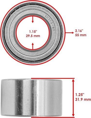 Caltric Complete Front Differential Cv Joint Axle Compatible with Yamaha Grizzly 660 Yfm660F 2003-2008 in Saudi Arabia