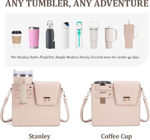 Stanley Purse Cup Holder Bag with Strap- Outdoor Portable Crossbody Water Bottle Storage Bag for Stanley Cup Tumbler 40 oz in Saudi Arabia