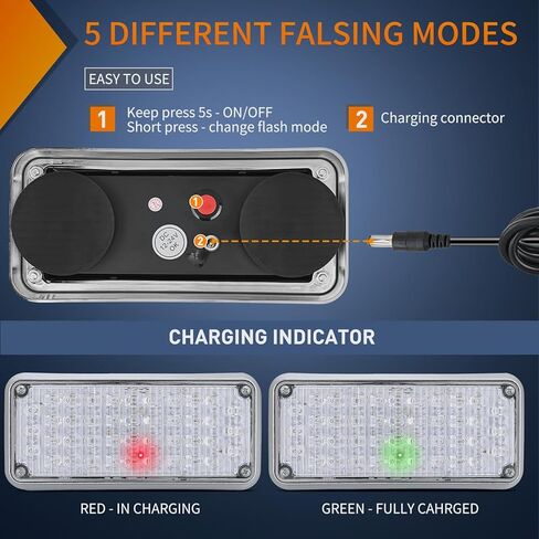 Nilight 2PCS 42LED Green Wireless Magnetic Strobe Lights Portable Warning Hazard Light Surface Mount Waterproof 5 Patterns for 12V 24V Cars Trucks Van Off Road Vehicles ATV in Saudi Arabia