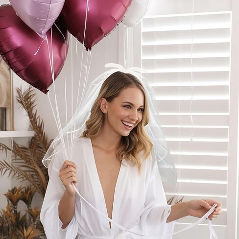 Bride to Be Veil Tulle Bow Pearl Veil for Bachelorette Party Bride to Be Embroidered Women Headpiece for Bridal Shower in Kuwait