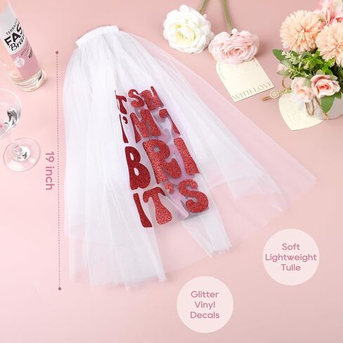 Ceelgon Bachelorette Party Veil Bach Party Party Favors Excessories Hompts Duff Homptes headpiece للعروس in Kuwait