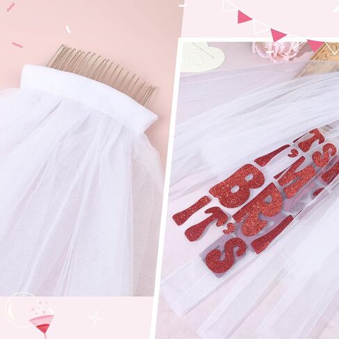 Ceelgon Bachelorette Party Veil Bach Party Party Favors Excessories Hompts Duff Homptes headpiece للعروس in Kuwait