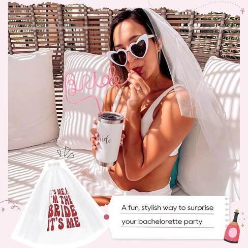 Ceelgon Bachelorette Party Veil Bach Party Party Favors Excessories Hompts Duff Homptes headpiece للعروس in Kuwait