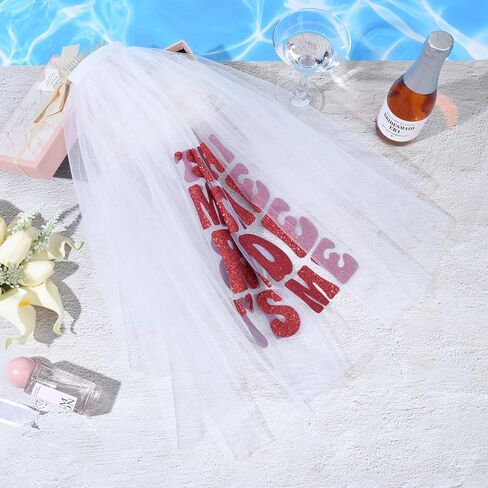 Ceelgon Bachelorette Party Veil Bach Party Party Favors Excessories Hompts Duff Homptes headpiece للعروس in Kuwait