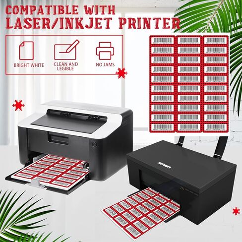 Spiareal 750 Pcs Christmas Address Labels 2 x 4 Inch Printable Gift Tags Compatible with Laser and Inkjet Printer Mailing Label 10 Per Sheet for Package Office in Kuwait
