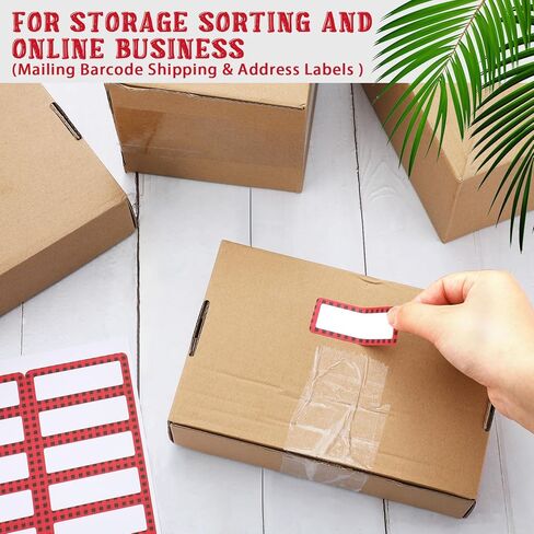 Spiareal 750 Pcs Christmas Address Labels 2 x 4 Inch Printable Gift Tags Compatible with Laser and Inkjet Printer Mailing Label 10 Per Sheet for Package Office in Kuwait