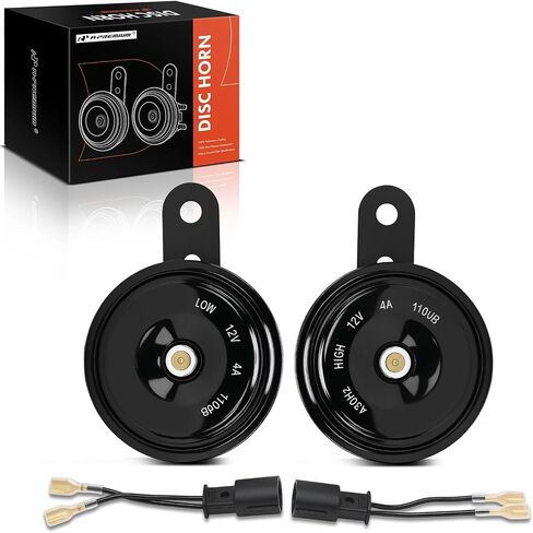 A-Premium 2-PC Disc Horn Compatible with Hyundai Elantra 2002-2006, Sonata 2000-2010 & Kia Sorento 2003-2009, Sportage 2005-2010, Spectra 2004-2009, Spectra5 2005-2009 - with 2 Wire Connector in Saudi Arabia