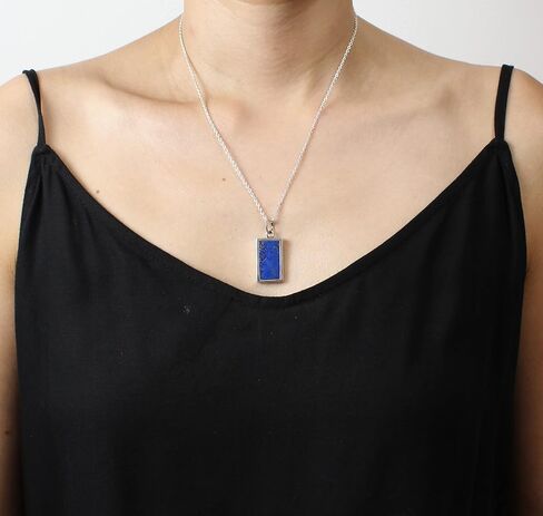 COSUMOSU lapis lazuli Memento Mori Jewelry 925 Sterling Silver Pendant Charm for Necklace for Men and Women, blue in Saudi Arabia