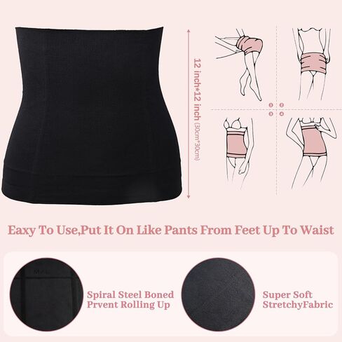 Womens' Waist Trainer Tummy Control Waist Cincher Slim Body Shaper Black in Saudi Arabia