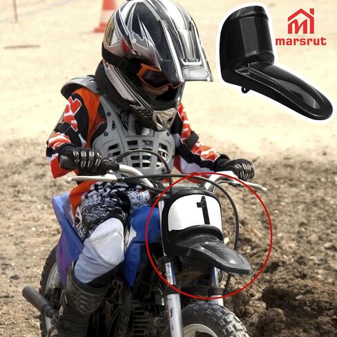 Plastics Front Fender Fit for PW50 ، لـ Yamaha PW 50 ، مجموعة أجزاء Mudguard الأمامية للدراجات النارية ، استبدال الإنشاء المباشر (الأسود) in Saudi Arabia