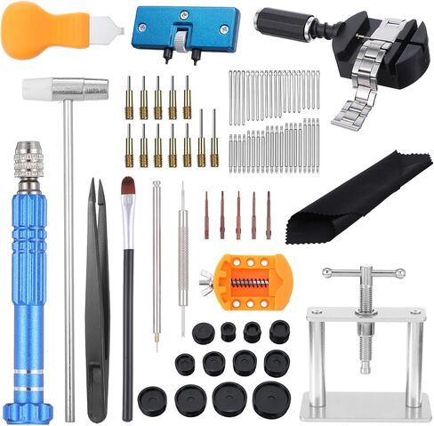 Watch Repair Kit, Watch Press Tool Set, Watches Battery Replacement Tool Set, Watches Link Removal Kit - Repair Screwdriver, Tweezers in Saudi Arabia