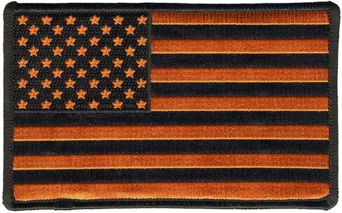 Hot Leathers USA Orange Flag Patch 5" x 5 PPQ1320-5 Width x 3 Height Inches in Saudi Arabia